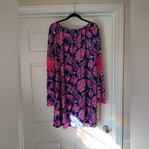 Simply Southern Pink and Blue Patterned Top Size L
